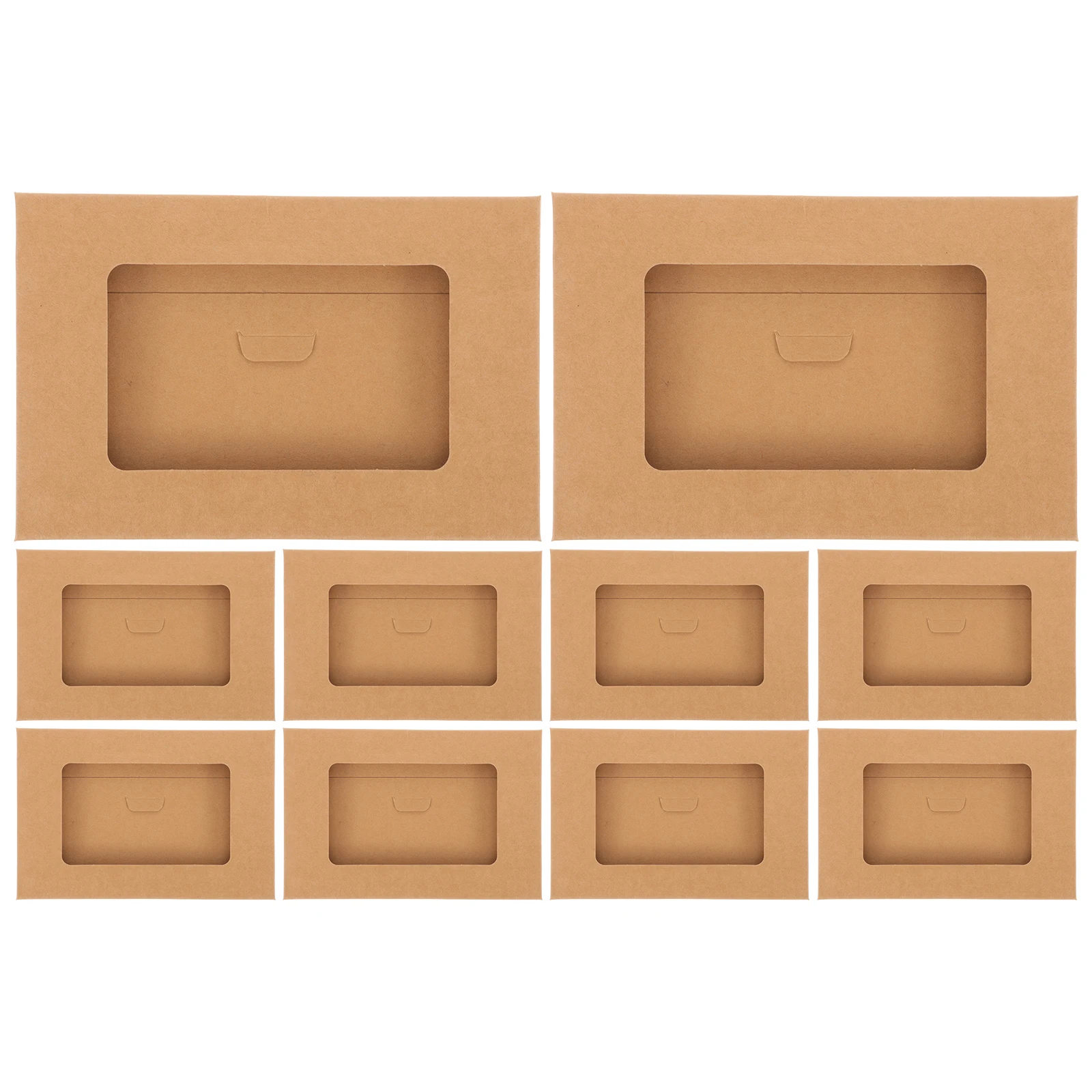 10 قطعة صناديق البطاقات البريدية كرافت ظرف ورقي صندوق تخزين نافذة مفتوحة تصميم للرسائل كتالوجات الفواتير التقارير السنوية #6