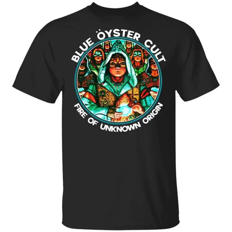 Blue ñyster Cult Fire Of Unknown Origin T Shirt Black S 5XL LI944