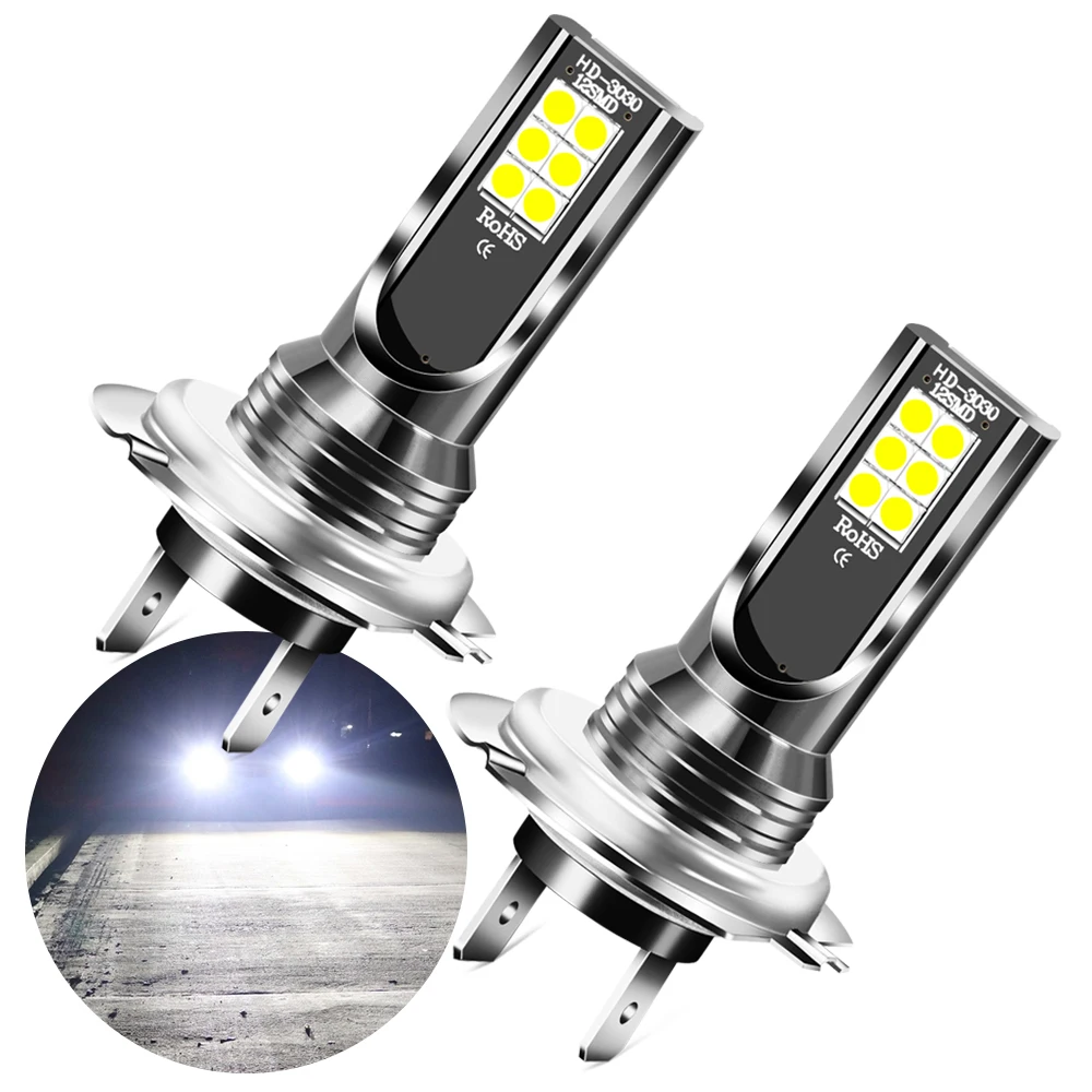 2x H7 LED Car Headlight Bulbs Super Bright For Peugeot RCZ 206 207 208 301 307 308 406 407 408 508 2008-6008