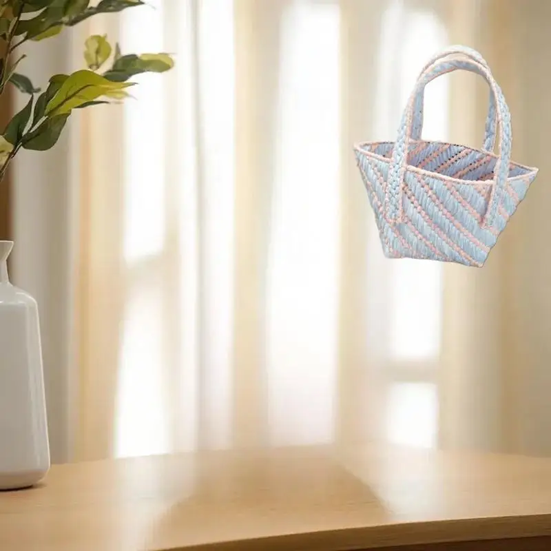 編み物＆かぎ針編みアクセサリーDIYクラフトキット：メッシュプラスチックキャンバスシート＆リボンセット