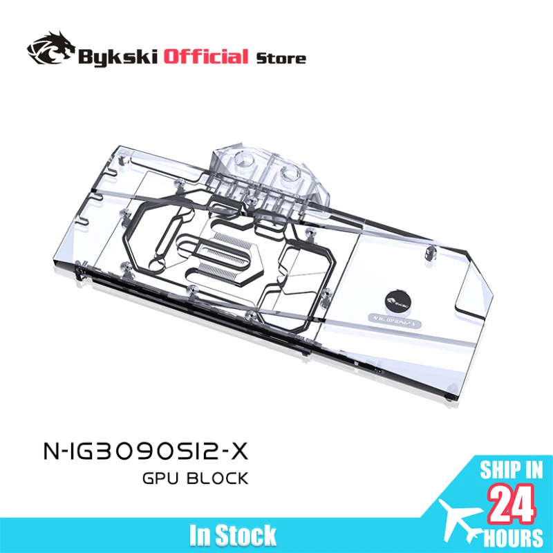 

Водяной блок графического процессора Bykski N-IG3090SI2-X для красочной видеокарты iGame RTX N3090-2406X-SI2/охладитель с полным покрытием, медный радиатор
