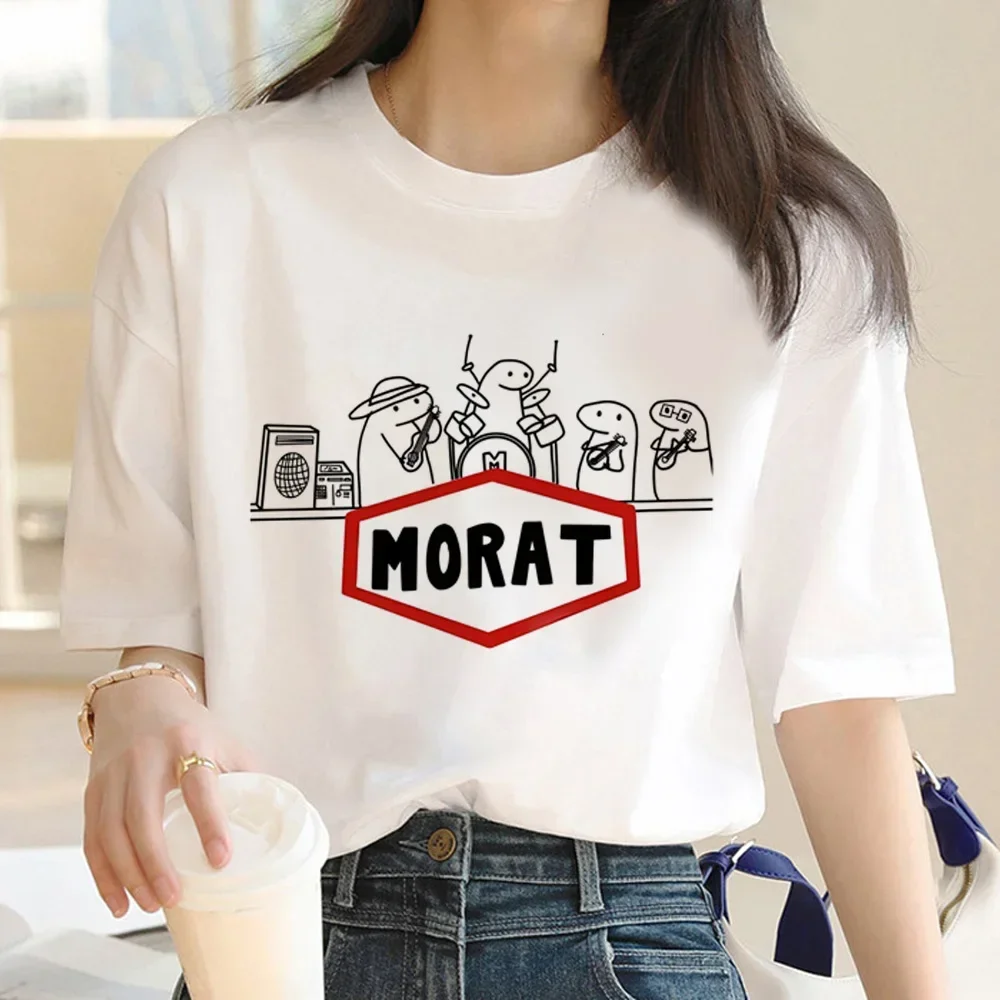 2024 Summer Women\'s New Fabric T É Morat Top notch Women\'s Anime Summer Pattern T-shirt Girl Designer Comic Costume