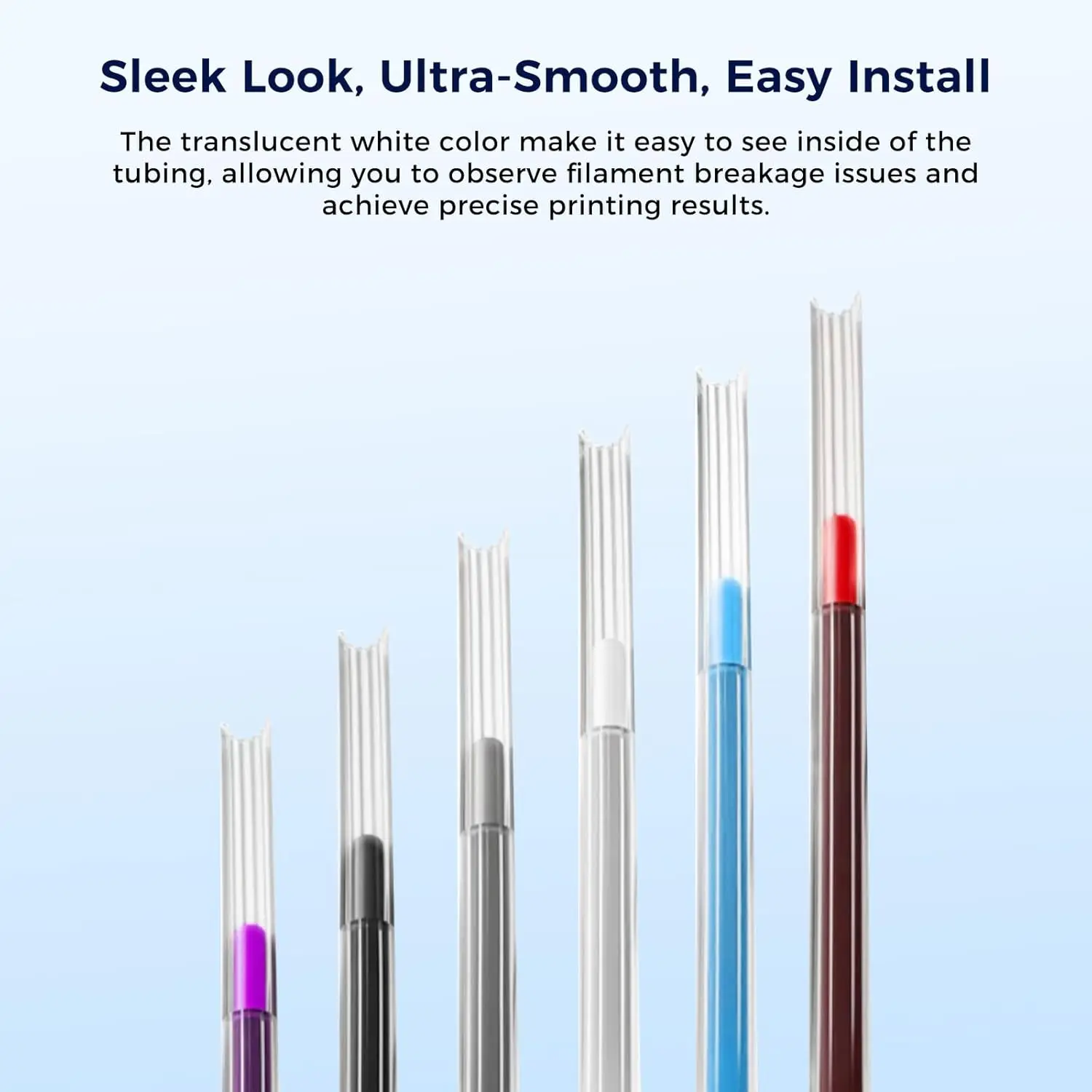 Star-Shape PTFE Tube Filament Pipe White/Translucent Low-Resistance Teflon Bowden Tube For 3D Printer Bambu Creality Voron view 5