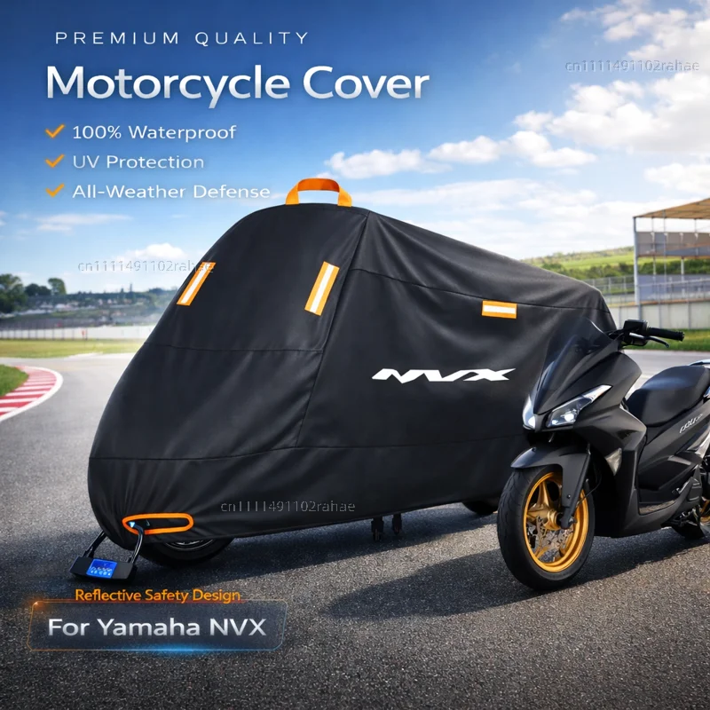 

For Yamaha NVX155 Outdoor Motorcycle Cover Waterproof Heavy Duty Polyester Tarpaulin UV Protective Rain Dust Sun Scooter Cover