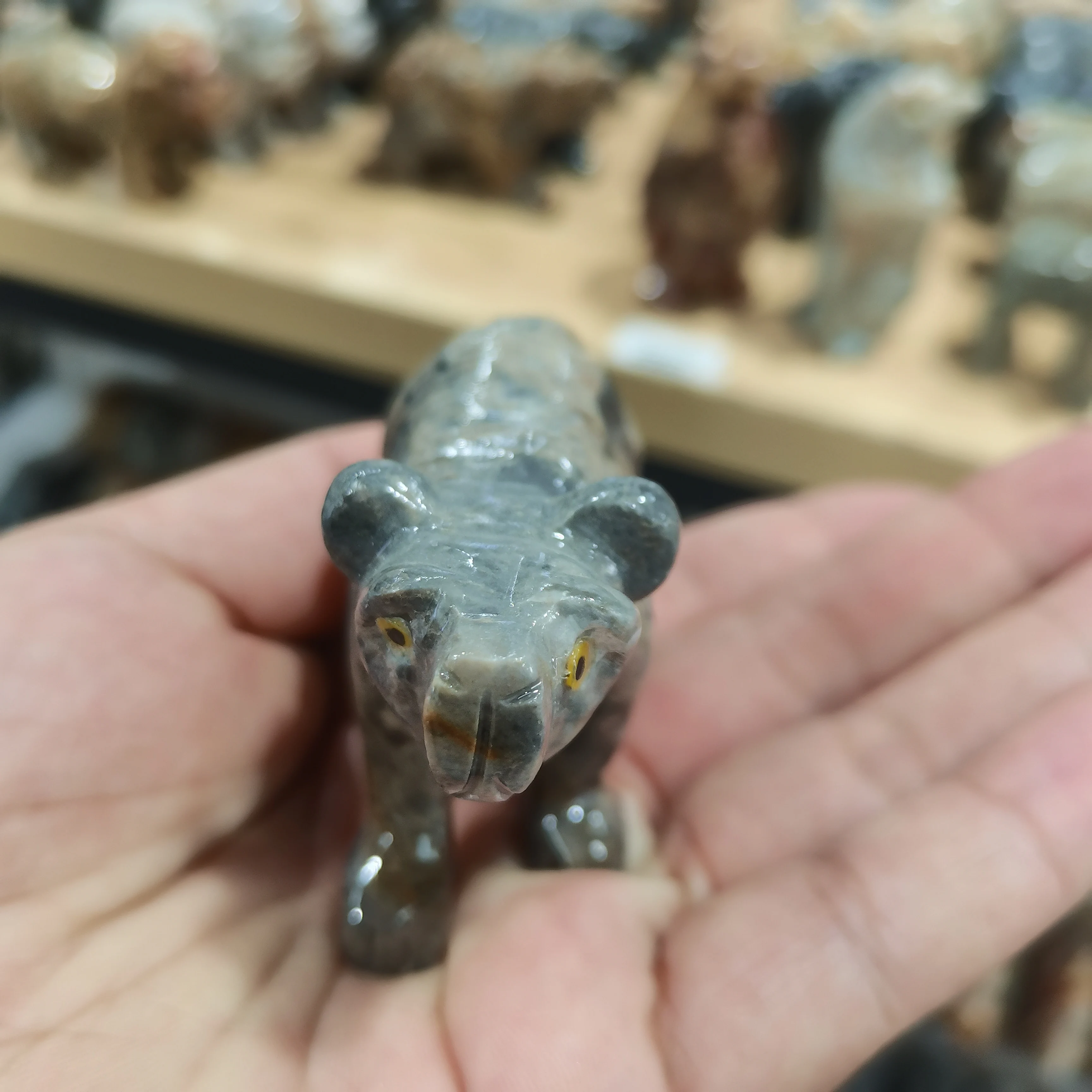 

7 см Натуральная перуанская статуя животных ручная резьба восстанавливающая домашняя офисная декорация подарок