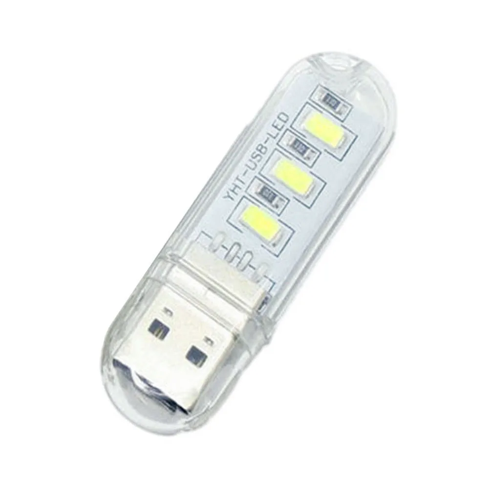 Dormitory Lights USB Light Pressure Student Lamp Transparent USB 5.8*1.8*0.9cm Compact Design High Temperatures