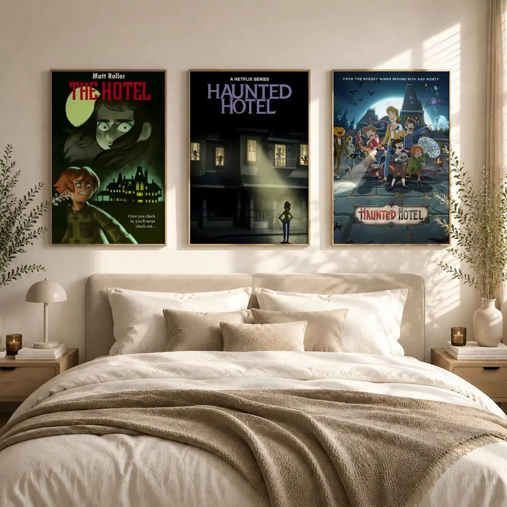 H-Haunted Hotel S-Season Poster HD art sticky wall waterproof home living room bedroom bar aesthetic decoration