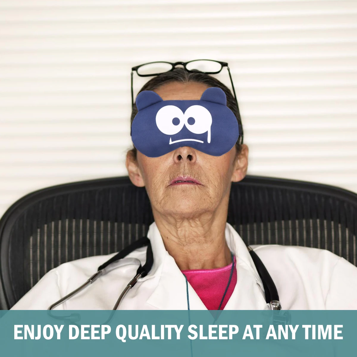 

4 pcs Eye Sleep Eye Patch Patch Soft Elastic Long Use Sleep Aid Fashionable Blindfold Cartoon Design Blindfold Gift