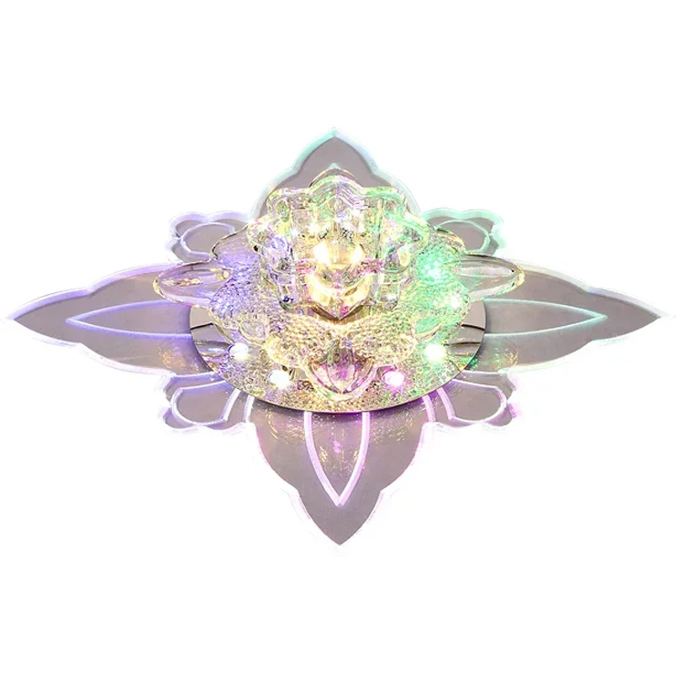 

Hallway Colorful Modern Crystal LED Ceiling Light Corridor Mirror Ceiling Lamp Aisle Veranda Lighting