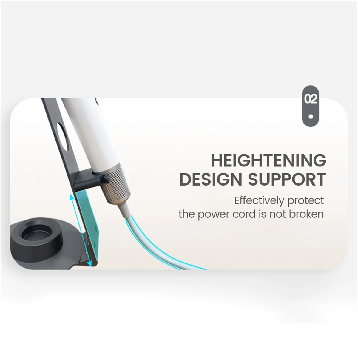 

【Прямая цена】подходит для подставки для фена Laifen Dreame, вертикальная полка для хранения фена с защитой от царапин для ванной комнаты