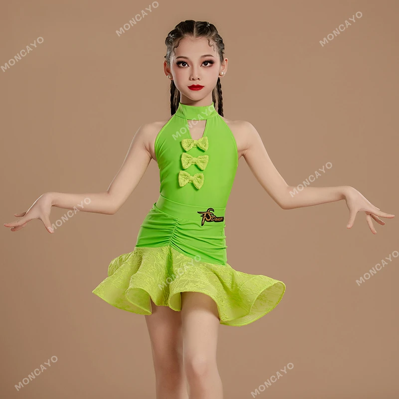 رومبا تانجو سامبا فستان رقص لاتيني للفتيات فساتين رقص قاعة الرقص للأطفال ملابس الرقص اللاتينية أزياء مسرحية للأطفال