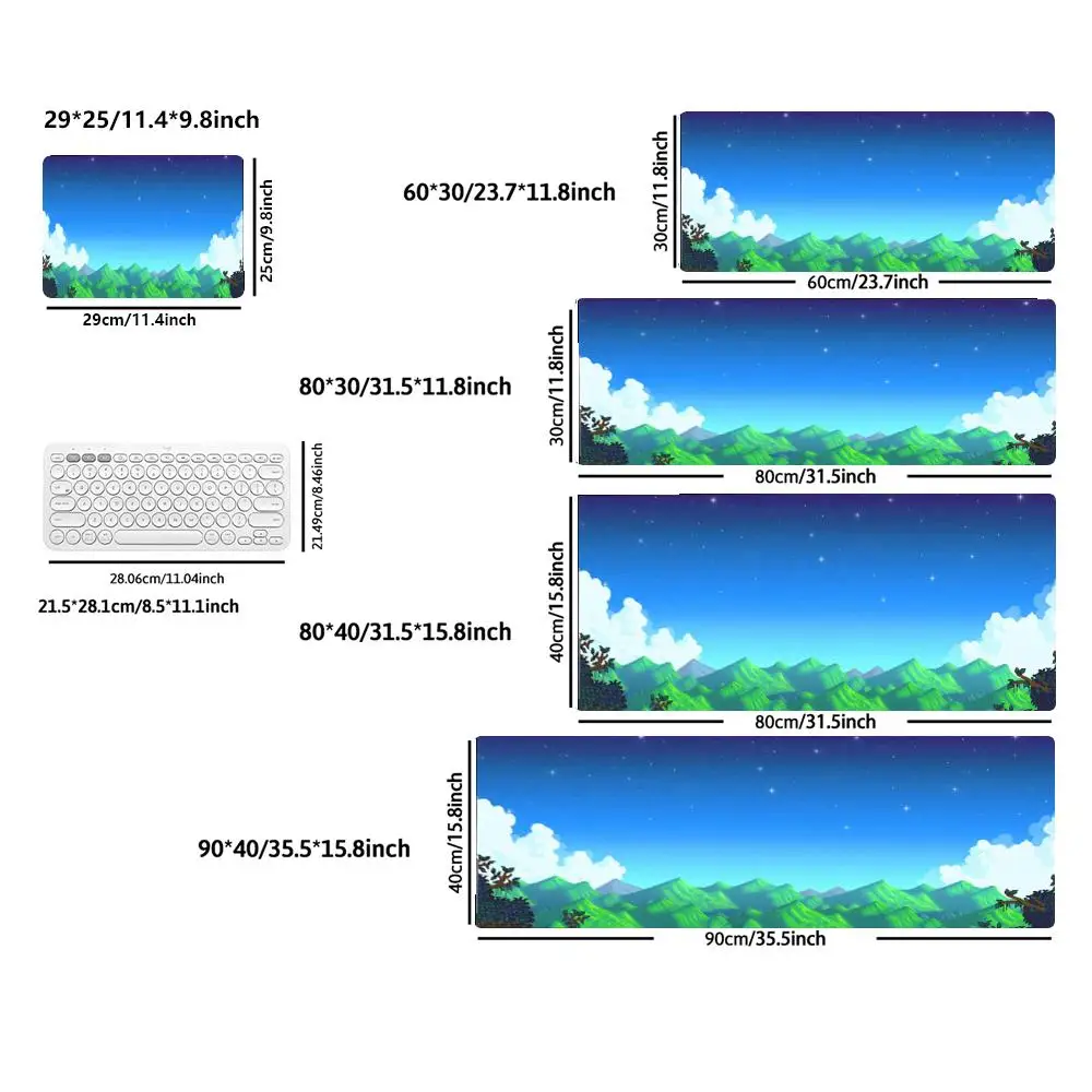 Large Stardew Anti-slip Mats Desk pads Gaming Mouse pad Speed Rug Game Table Mats Anime Keyboard MousePad For Office home