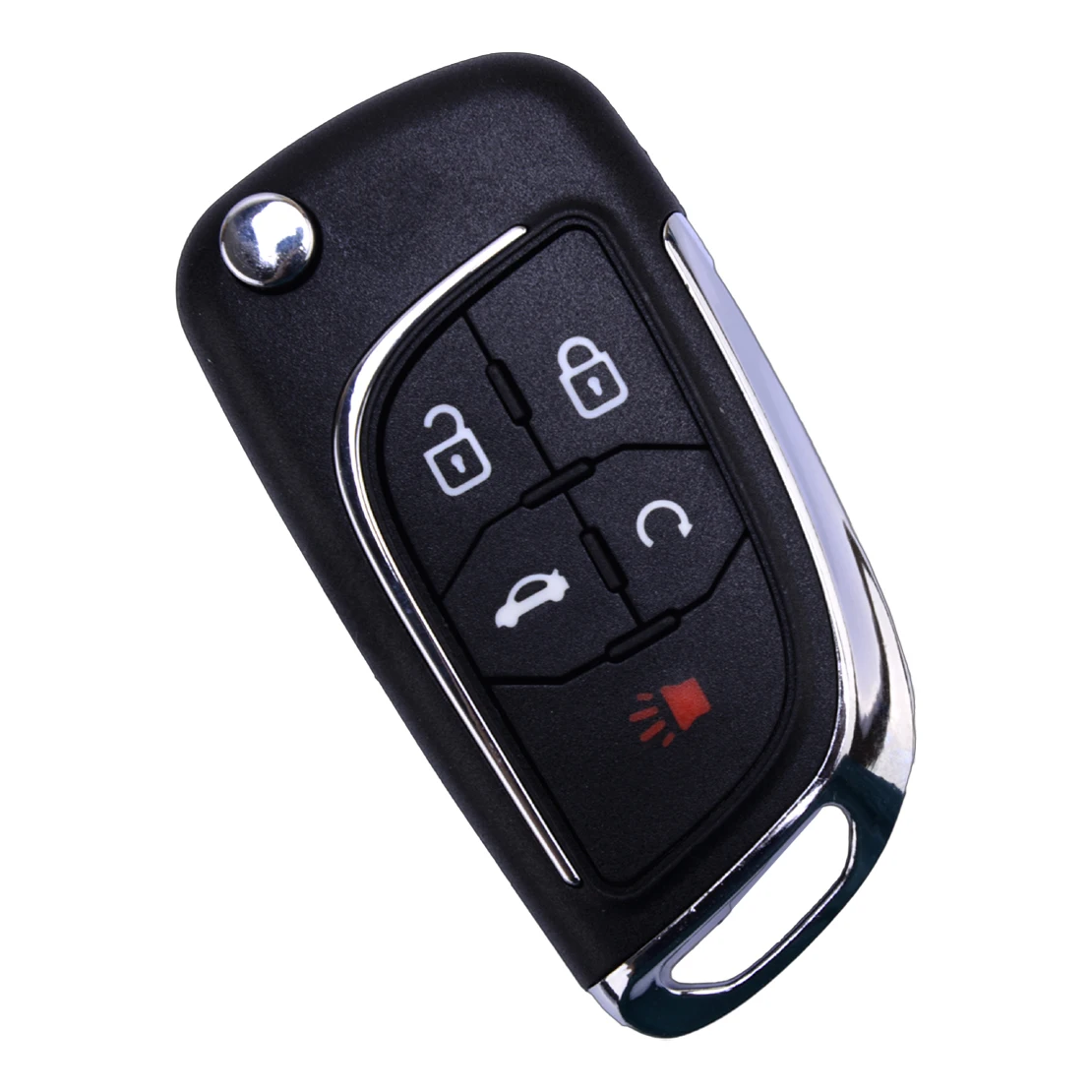 5 Buttons Flip Remote Key Fob Shell Case Fit for Chevrolet Camaro Cruze Equinox Malibu GMC Terrain Buick Allure Lacrosse Regal