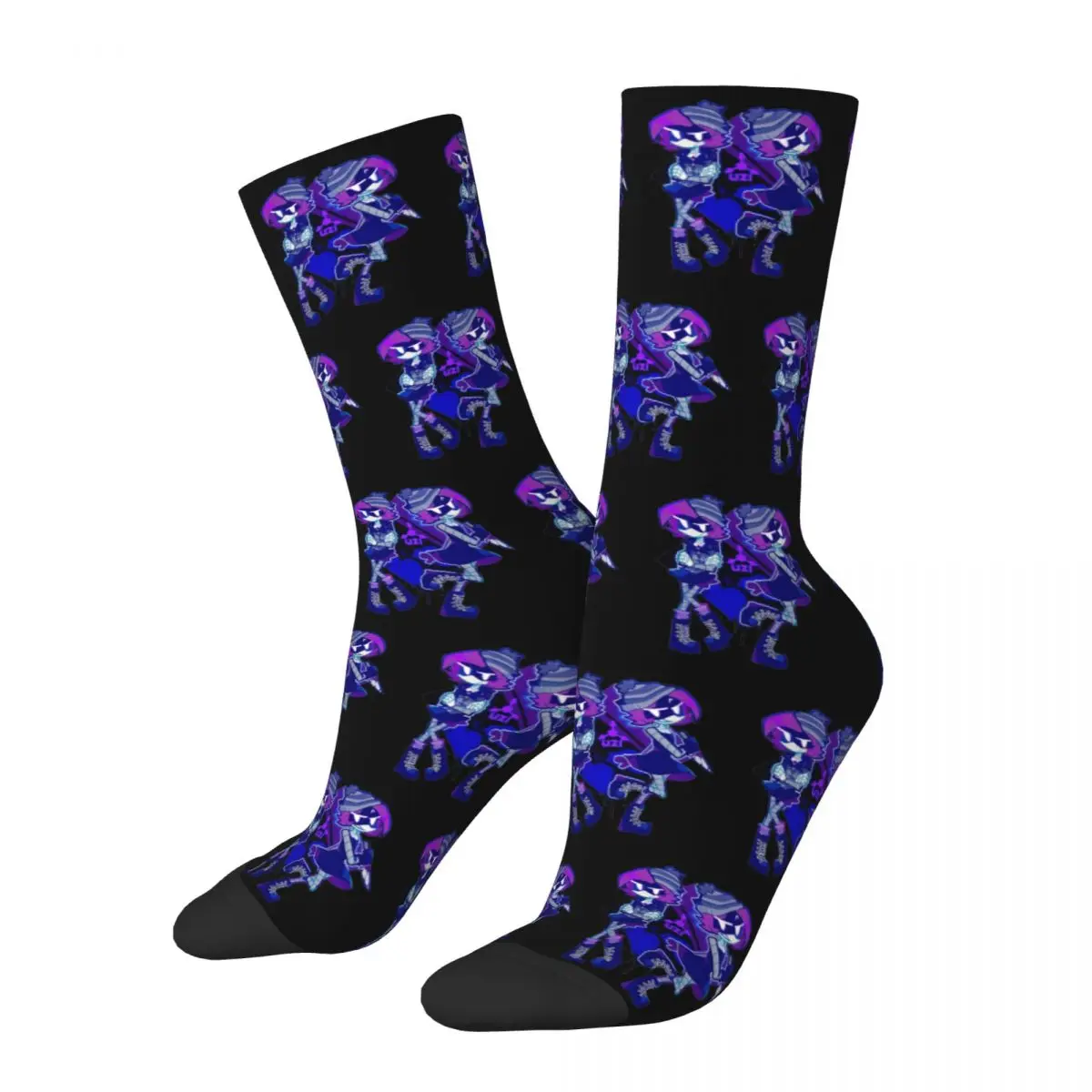 Funny Murder Drones Uzi Doorman Sports Socks Game Polyester Middle Tube Socks for Unisex