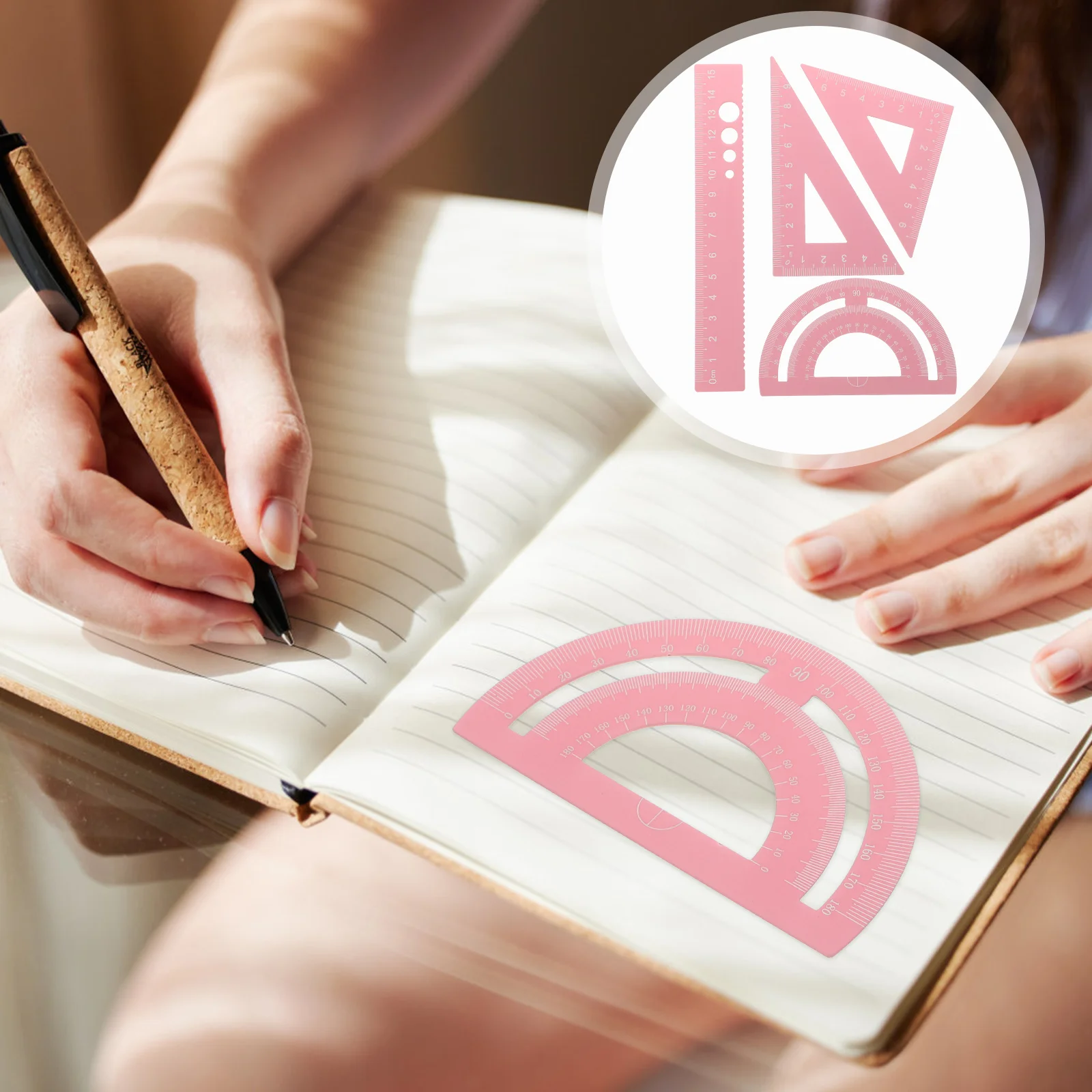 Triangular Scale Ruler Students Drawing Tools Precise Protractor Office Triangle