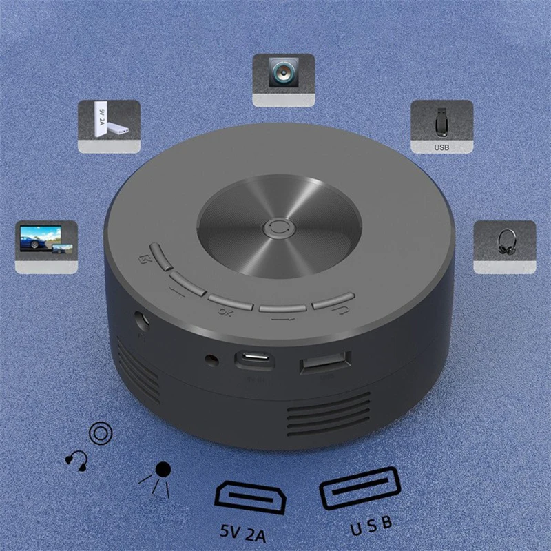 Mini YT200 Projector Thuis Micro Draagbare Outdoor Ondersteuning 1080p Ingebouwde Luidspreker Mobiele Telefoon Hetzelfde Scherm Projector Machine