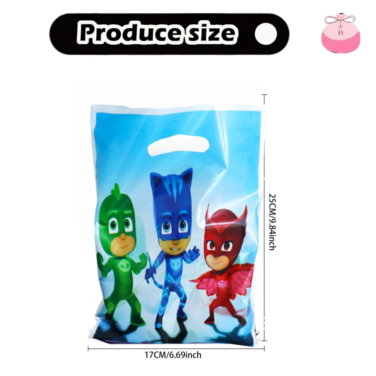 PJ Masks-bolsas de regalo para Decoración de cumpleaños, PJ Mask, Connor Goody, paquete de galletas, bolsa de dulces Amaya, Baby Shower, suministros de fiesta de regalo para niños