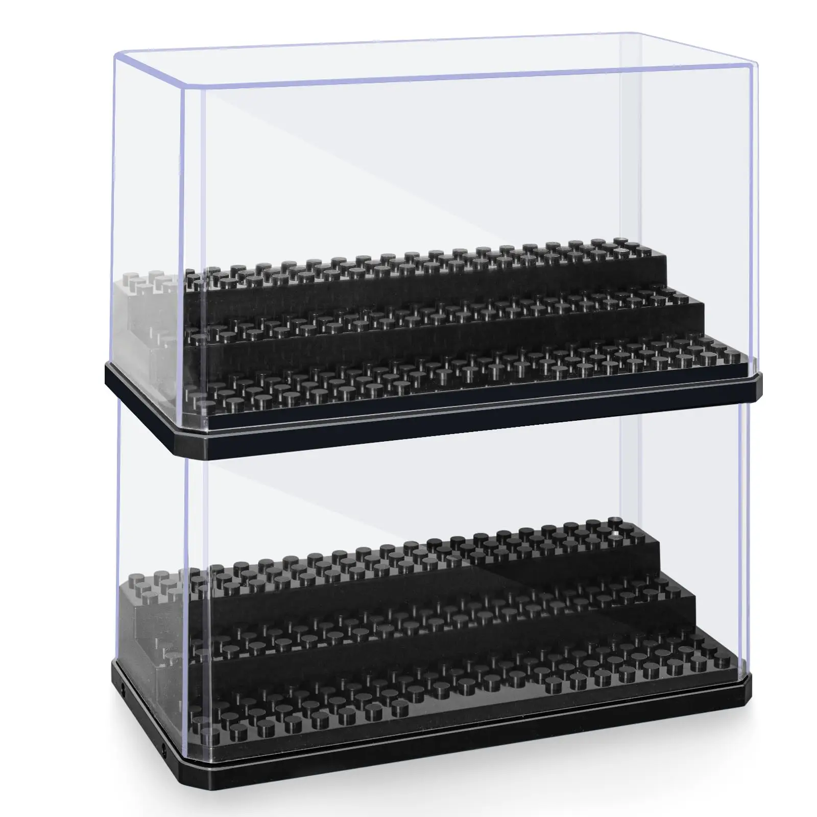 Acryl Mini figuren Vitrine, stapelbare und staub dichte Baustein Vitrine für Lego Action figur Spielzeug Aufbewahrung
