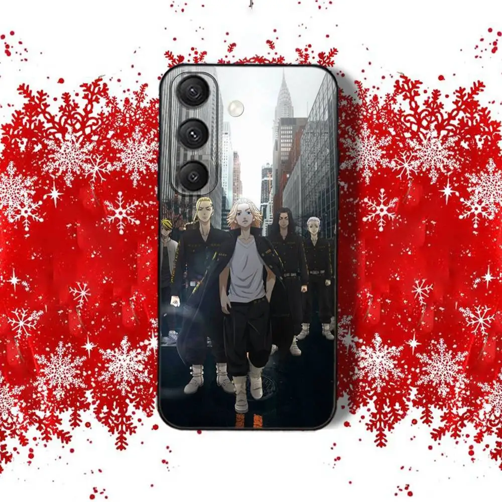 เคสโทรศัพท์ลายอนิเมะ Tokyo Revengers สำหรับ Samsung S22,S24,S20,S25,S23,S30,S21,Ultra,Plus,Fe,Lite 4G,5G สีดำ แบบนิ่ม