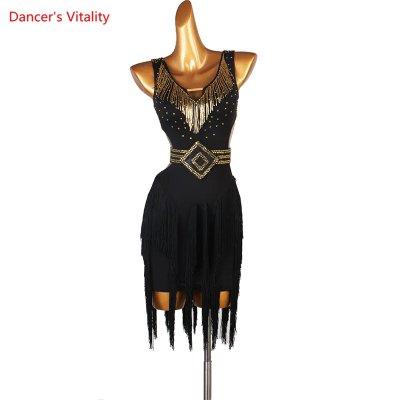 

Rumba Cha-cha Tango clothing dress for women latin dance clothing senior AB stones latin dancing professnional costumes dress