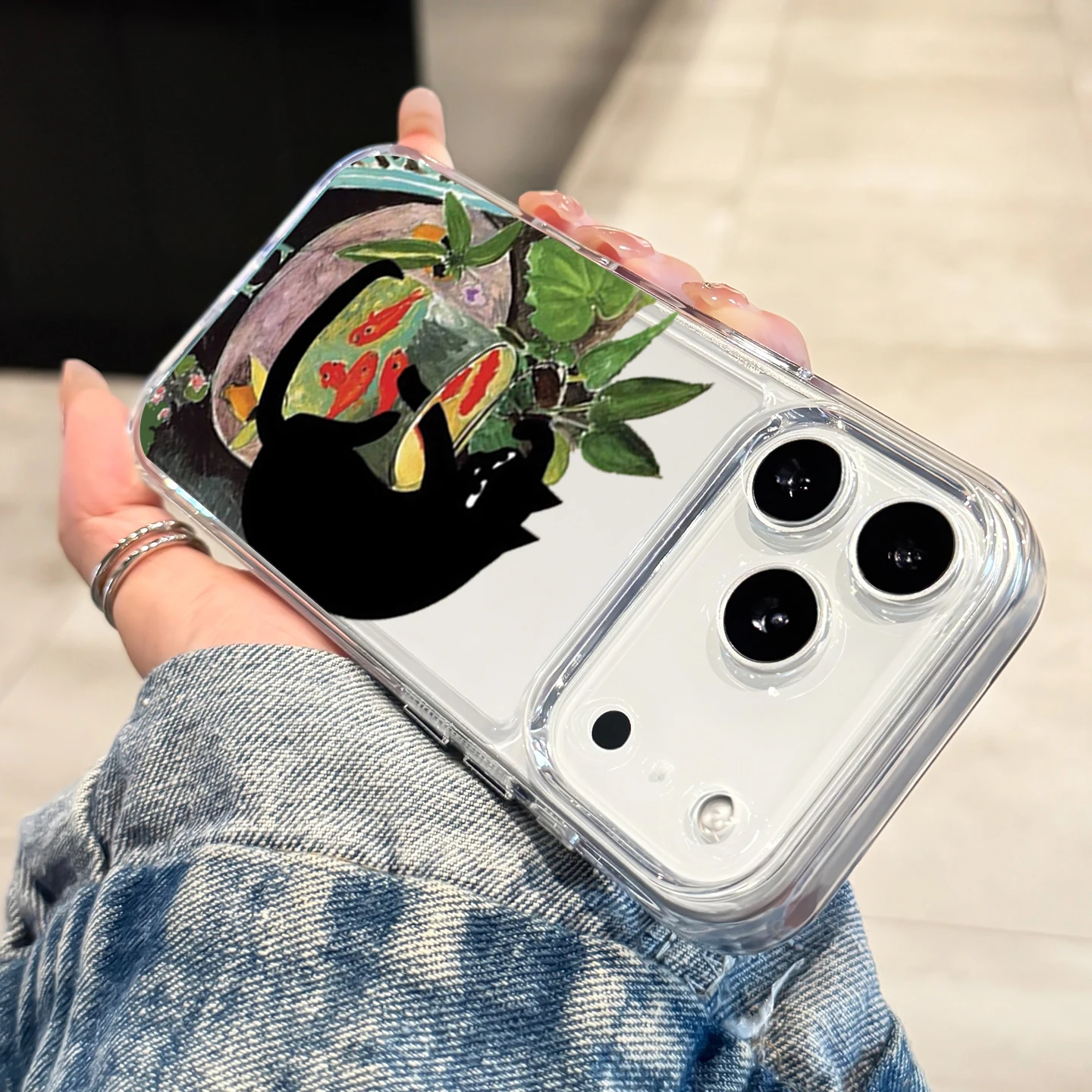 Coque transparente Cool Cat po - Clear Shockproof Bumper Case avis et prix