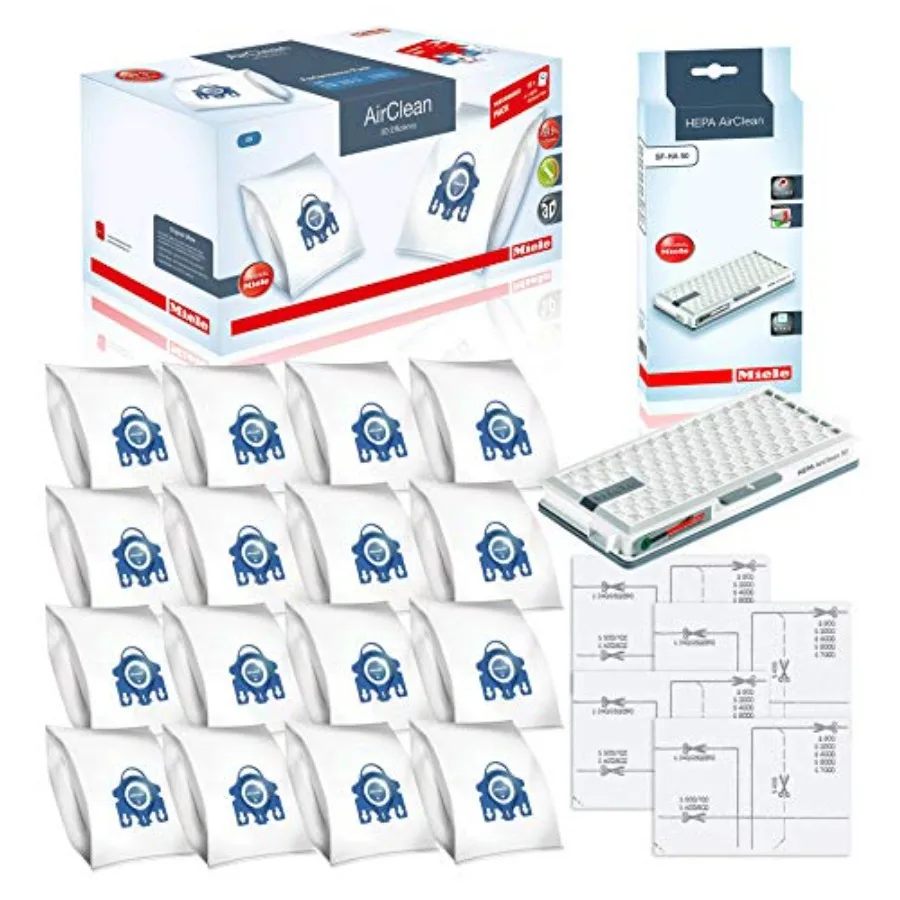 

Комплект Performance Pack 16 Type GN: Оригинальные фильтр-мешки AirClean 3D Efficiency + Оригинальный HEPA-фильтр AH50 + 4 оригинальных предмоторных фильтра для защиты двигателя