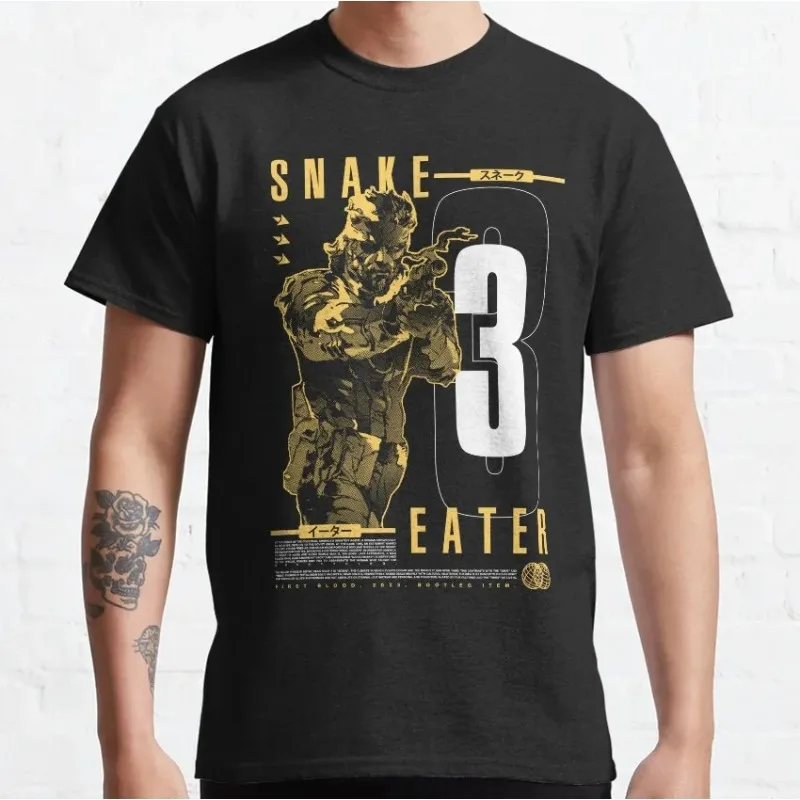 MGS2 Bootleg METAL GEAR SOLID 2SONS OF LIBERTY Kojima Productions Solid Snake Foxhound Game T-Shirt for Men2 Men Clothing