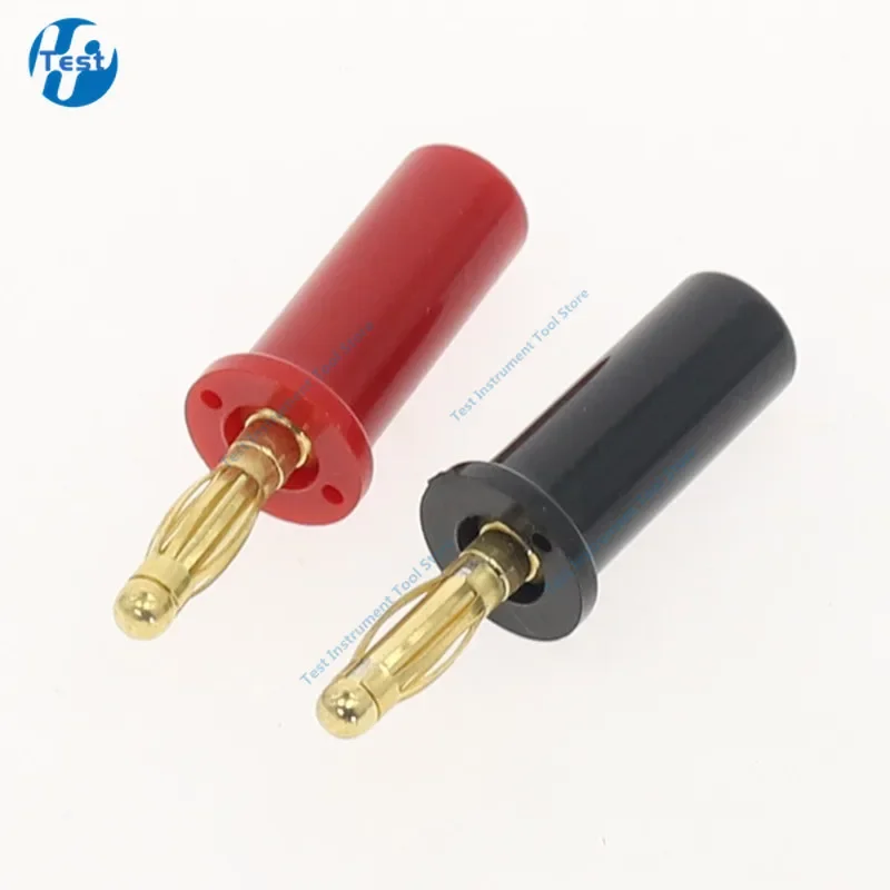 4mm Pure Copper Connection Real Gold Plated Banana Plug Lantern Head High Voltage Panel Socket for Audio Video Equipment