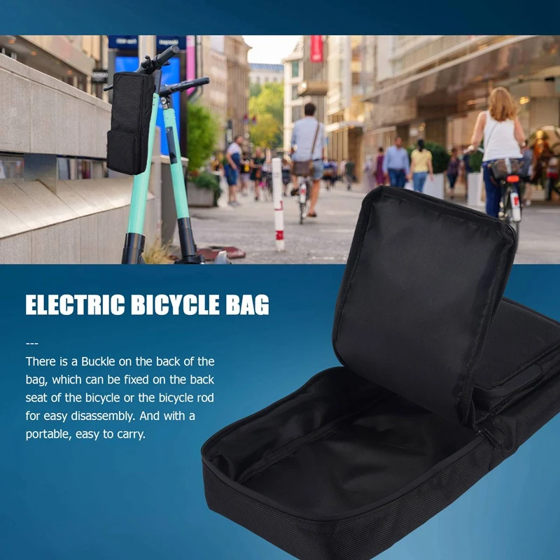 Electric Bike Scooter Battery Bag Bicycle Front E-Bike Waterproof Storage Bike Bag Cycling Part Bicycle Bag 45X16x7cm