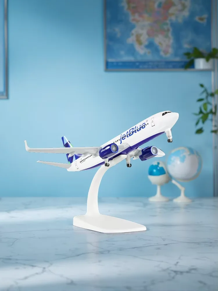 

20cm Jetblue B737 Model Airplane 1/300 scale Diecast Metal Airplane Model Kit for Aviation Enthusiasts Gifts Display Collections