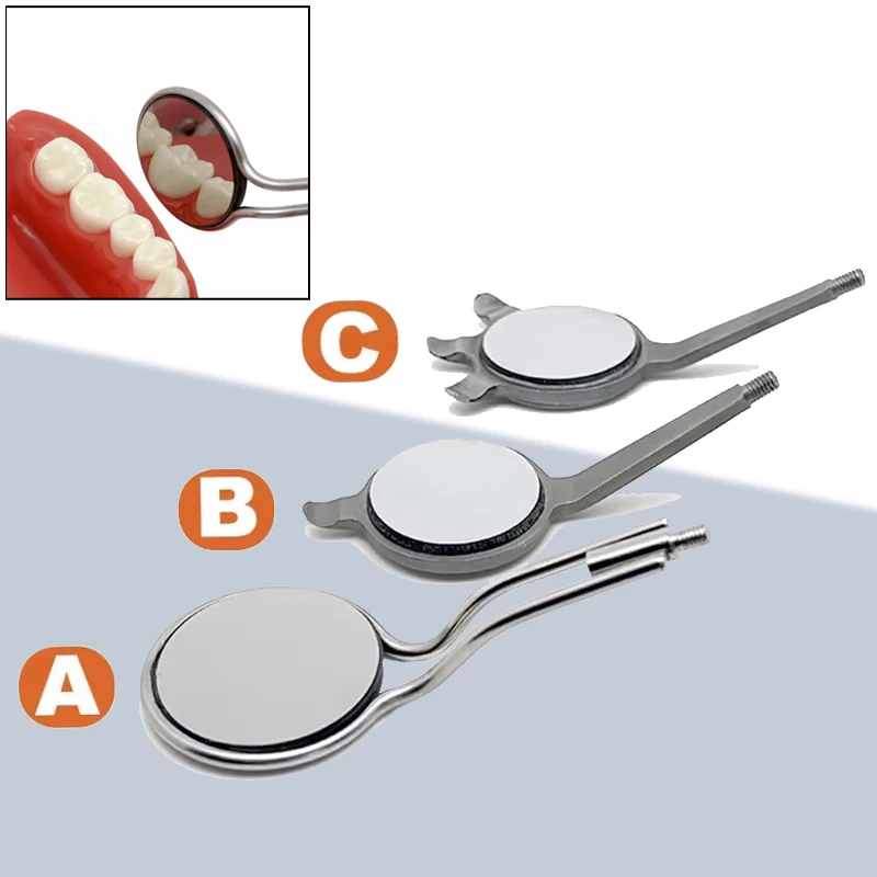 

Профессиональное стоматологическое зеркало для рта, двухстороннее противотуманное зеркало с родиевым покрытием для стоматолога, инструменты для осмотра полости рта, поставка клиники