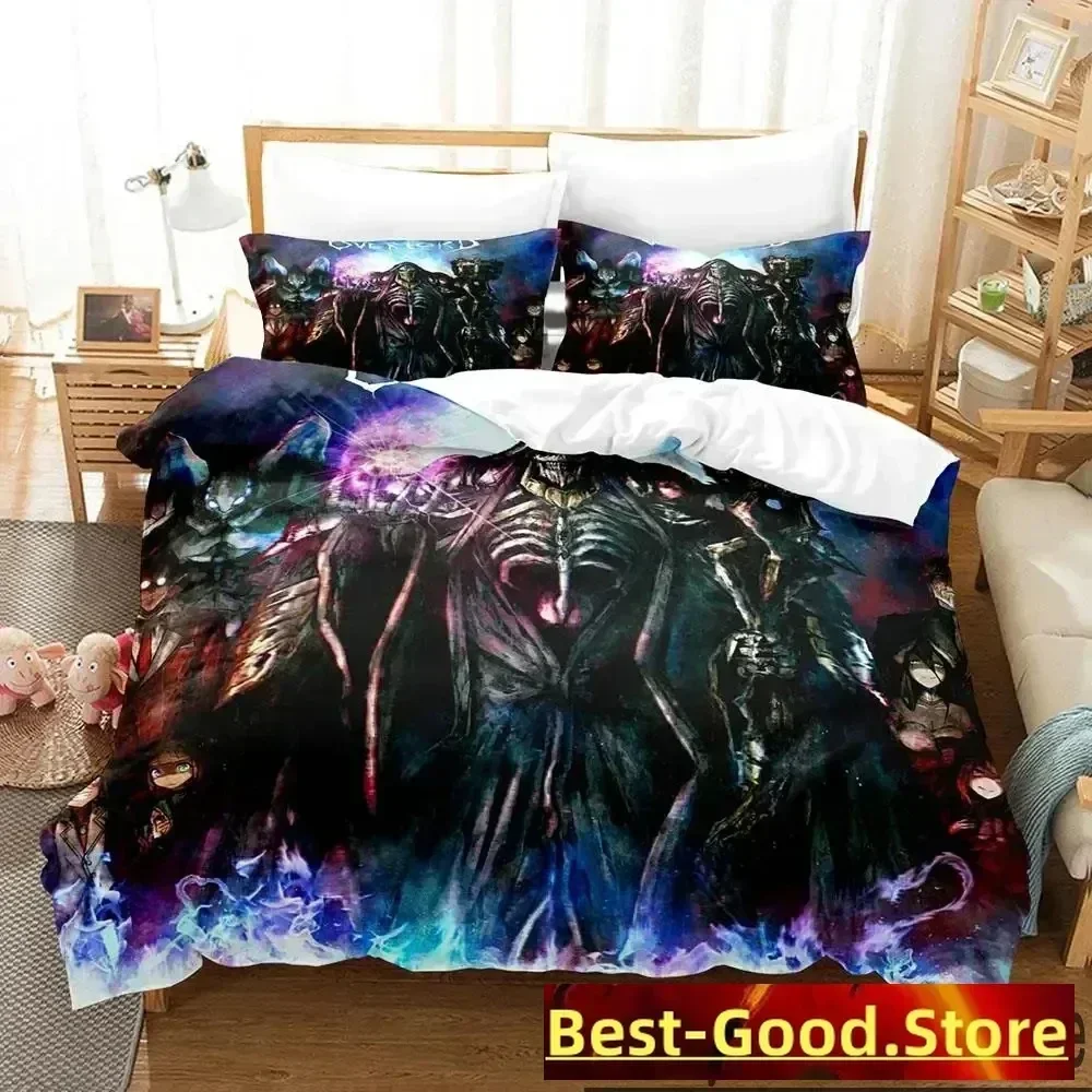 ثلاثية الأبعاد طباعة أنيمي أفرلورد طقم سرير غطاء لحاف طقم سرير غطاء لحاف المخدة المعزي الملك الملكة حجم الأولاد الكبار طقم سرير #6