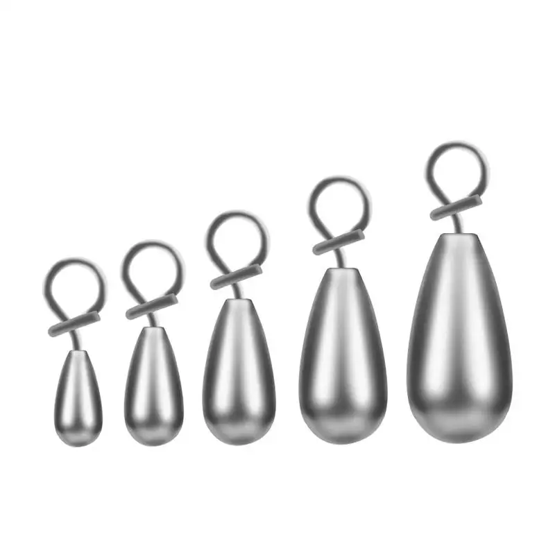 Camarão de madeira em forma de lágrima ponderado gota chumbo tr livre conjunto de pesca colisão gota de aço de tungstênio rápida de água profunda pequeno acessório