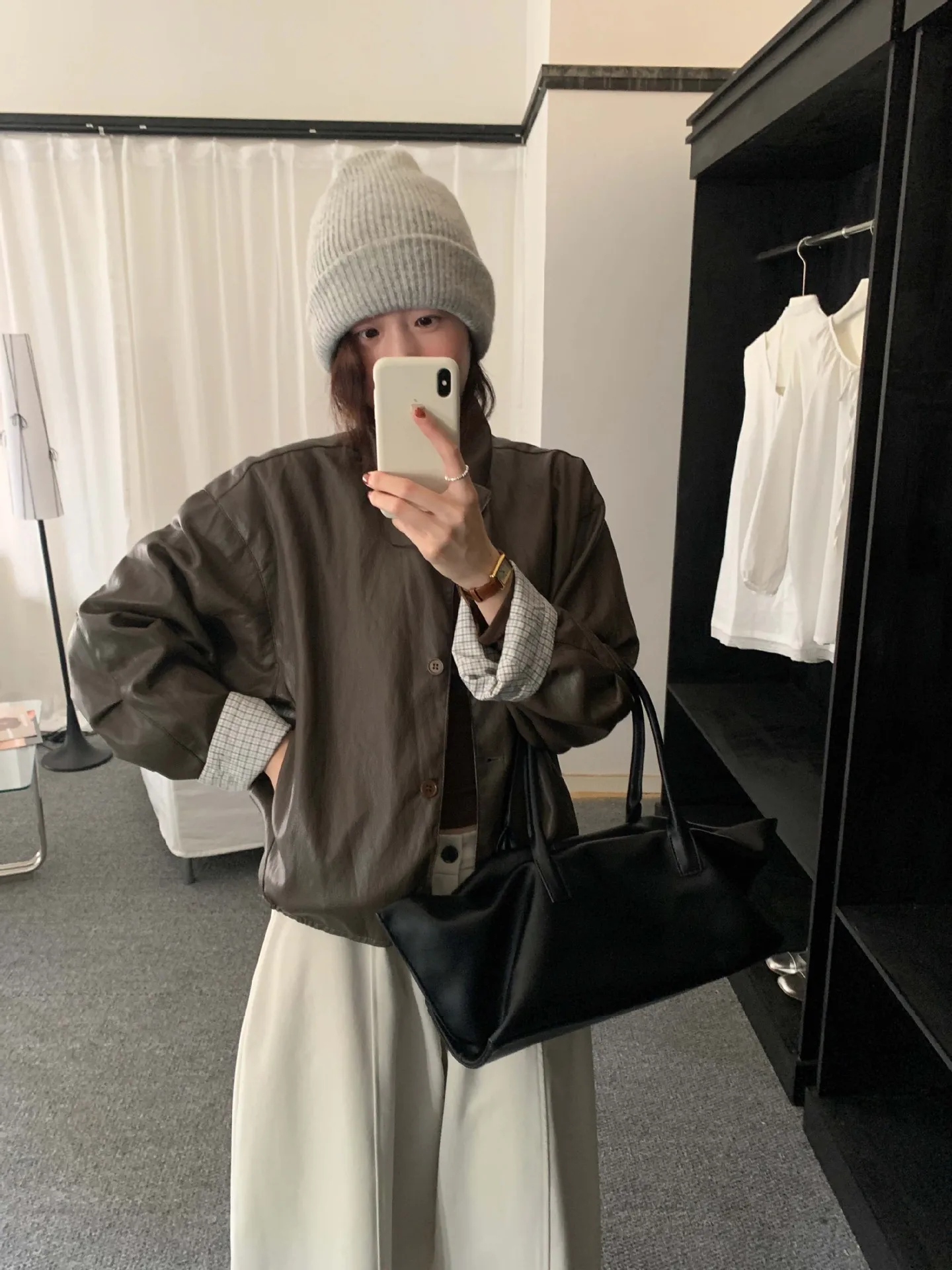 Fashion Trend Cropped Leather Jacket Women High Street Black Punk PU Coat Streetwear Thin Vintage Casual Leather Blazers