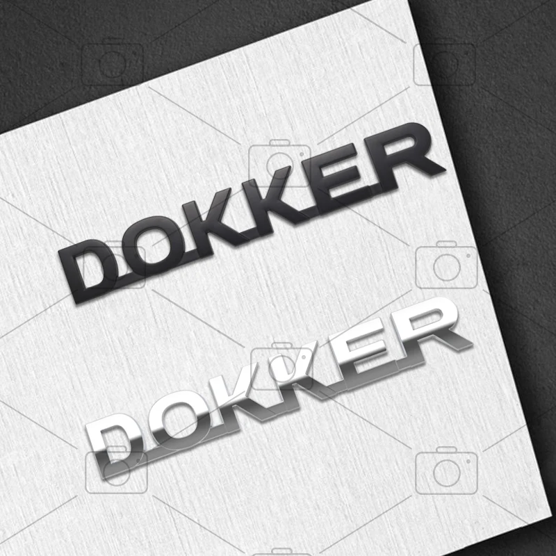 Car Metal Body For Dacia Dokker Logo Dci Camper Van Letter Decals Styling Badge Trunk Fender Emblems Sticker Accessories