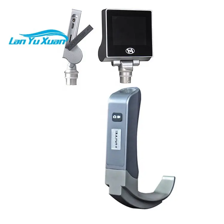 2022 3-inch 8GB Stainless Steel Handheld Reusable Portable Video Laryngoscope with 5 Blades