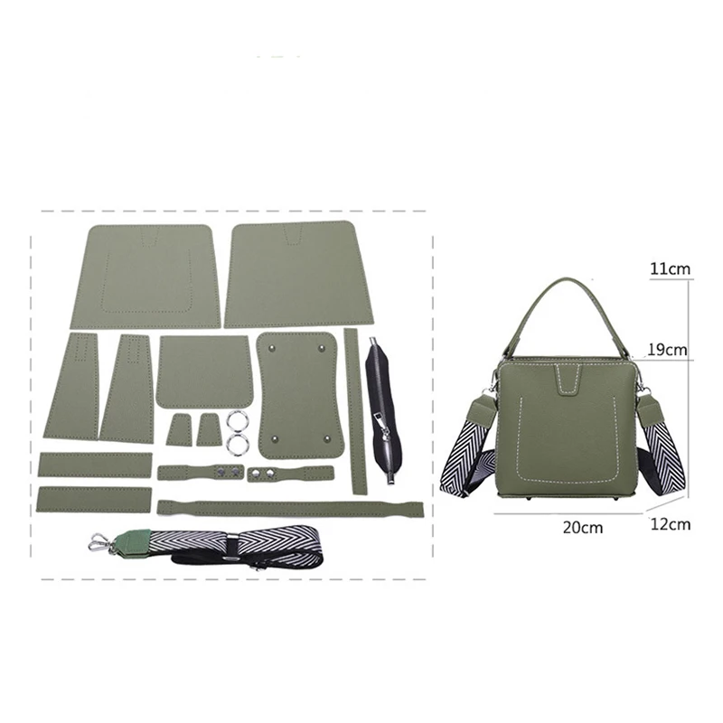 1Set Hand Stitching DIY Handbag Bag Kit Making Material Semi-finished Products Sewing Leather Craft Accessories