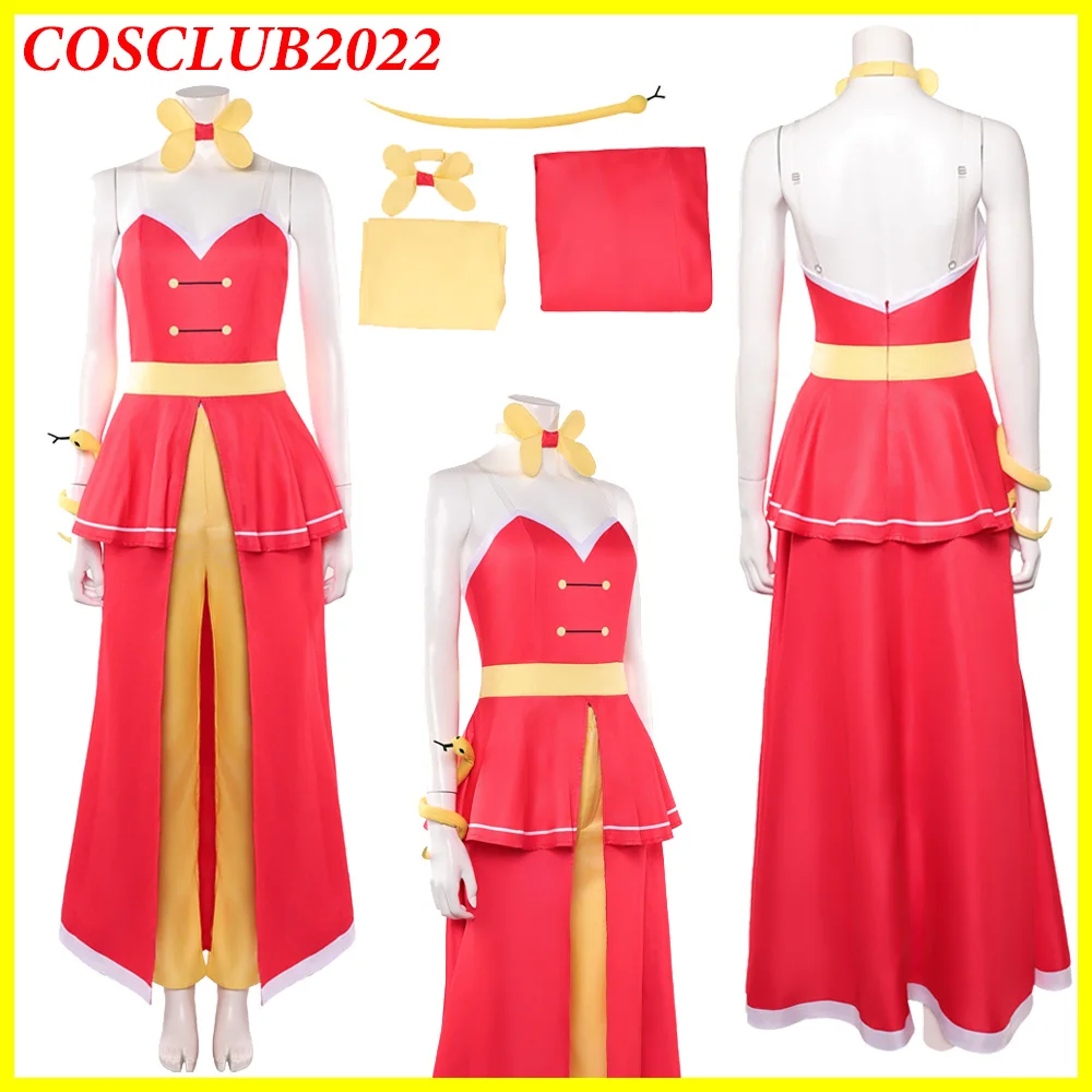 charlie-cosplay-morningstar-costume-robe-bracelet-dessin-anime-hotel-jeu-de-role-femmes-vetements-haut-pantalon-cravate-halloween-carnaval