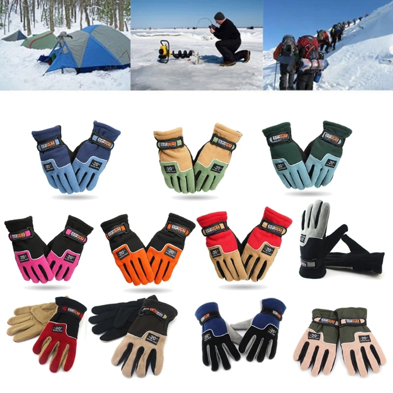 Men Women Winter Gloves Motorcycle Warm Thermal Fleece Warmer Outdoor Sports Running Ski Snowboard Glove