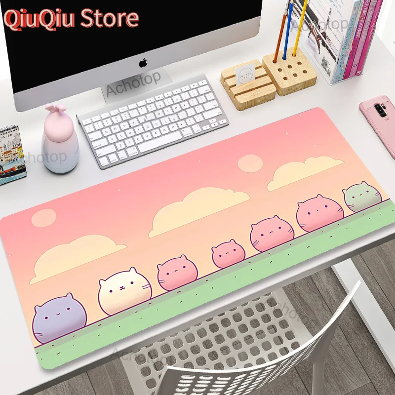 Roze Muismat Kawaii Bureaumat Schattige Dieren Muismat Gaming Accessoires PC Laptop Muismat Bedrijf Tapijt Esthetische Gamer Meisje