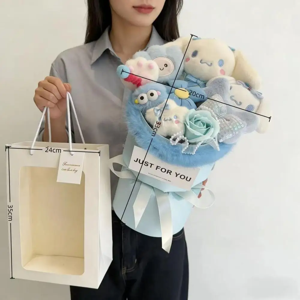 Cartoon Hello Kitty Doll Bouquet Anime Cute Bouquet Plush Decorate Girls Festival Gift Graduates Day Gift