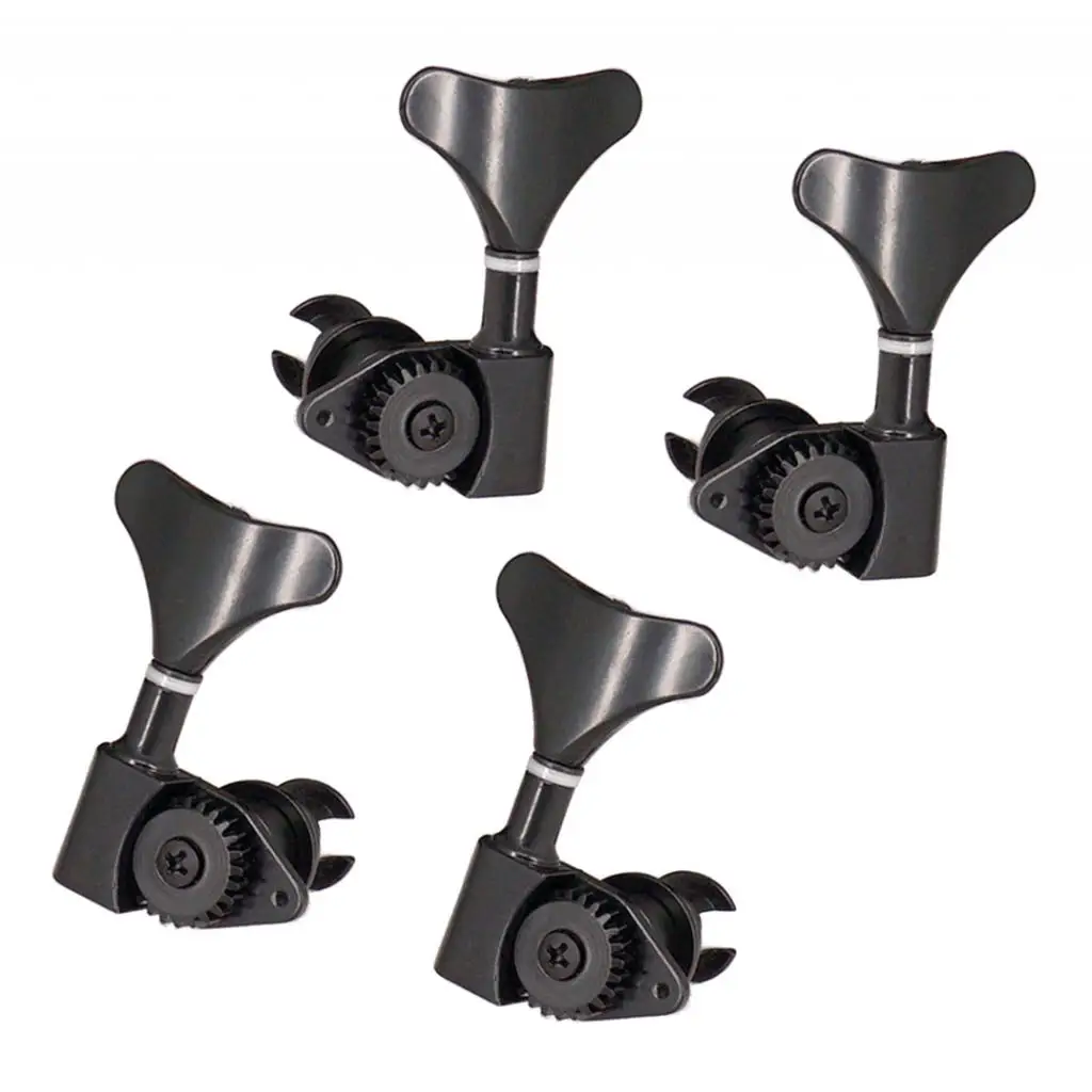 

Запасные колки Right Tuning Key Tuner Sealed Gear черные для головки электрогитары бас-гитары, 4 струны