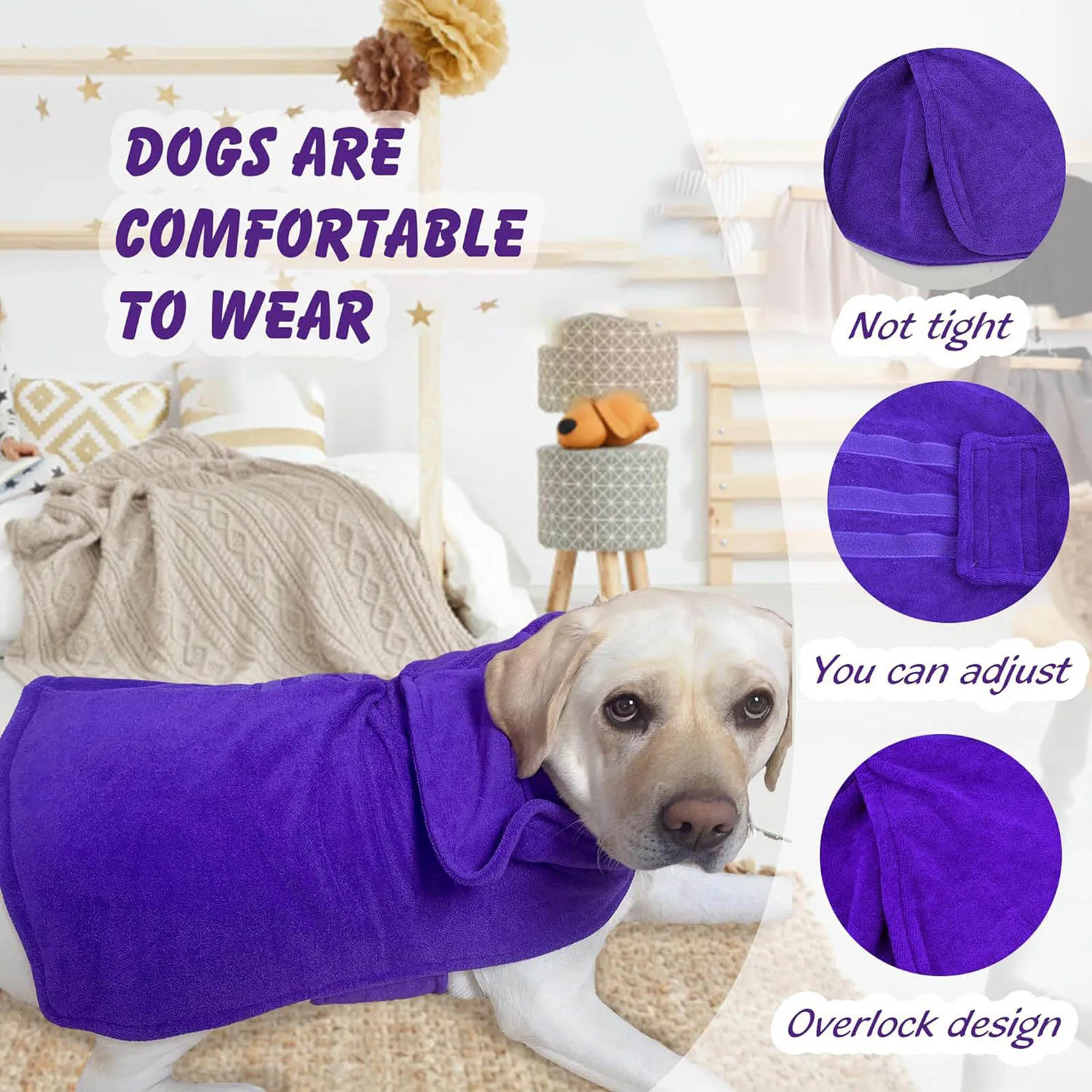 

Quick Drying Dog And Cat Towels Soft Fiber Towels Absorbent Bath Towel Pet Bathrobe Convenient Cleaning Towel Pet Supplies