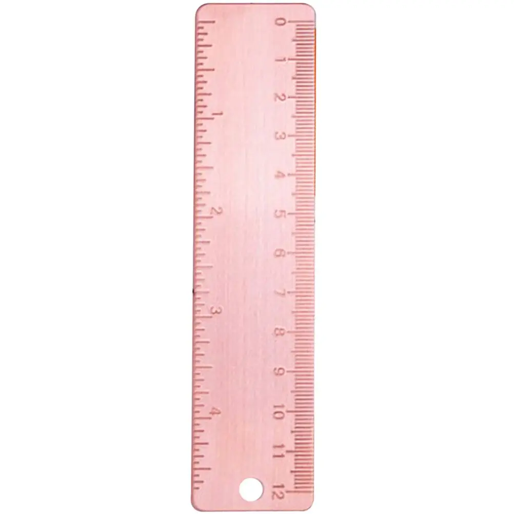 مسطرة نحاسية 12 سم سميكة 1 مم مساطر تشغيل المعادن حافة مستقيمة للطلاب أدوات الرسم قياس الاستخدام المكتبي