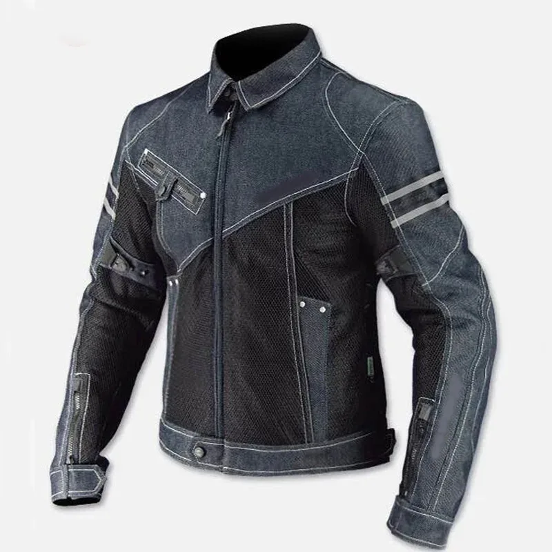 Komine Jk006 Motorcycle Jacket / Racing Jacket / Off-road Jacket / Denim Mesh Racing Suit with CE Protective Equipment