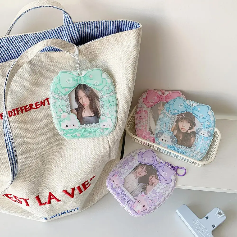 

INS Cute Bowknot Photocard Holder Kpop Photo Card Organizer Idol Photo Cards Display Supplies Photo Protector Sleeve Stationery