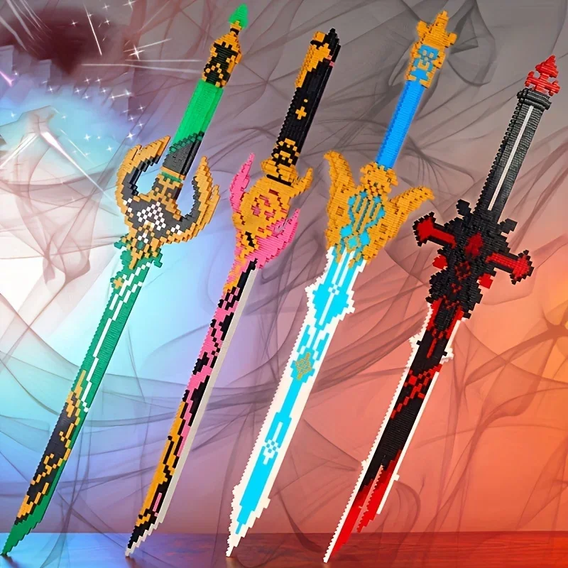 

Building blocks assemble model sword weapons toys, educational toys, Easter Halloween Christmas gifts