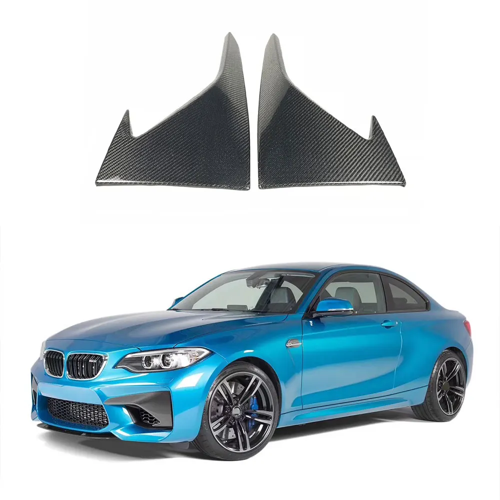 

Carbon Fiber Front Bumper Fog Splitters for BMW 2 Series F87 M2 Coupe 2 Door 2016 2017 2018 Apron Flaps Trim Canards Body Kits