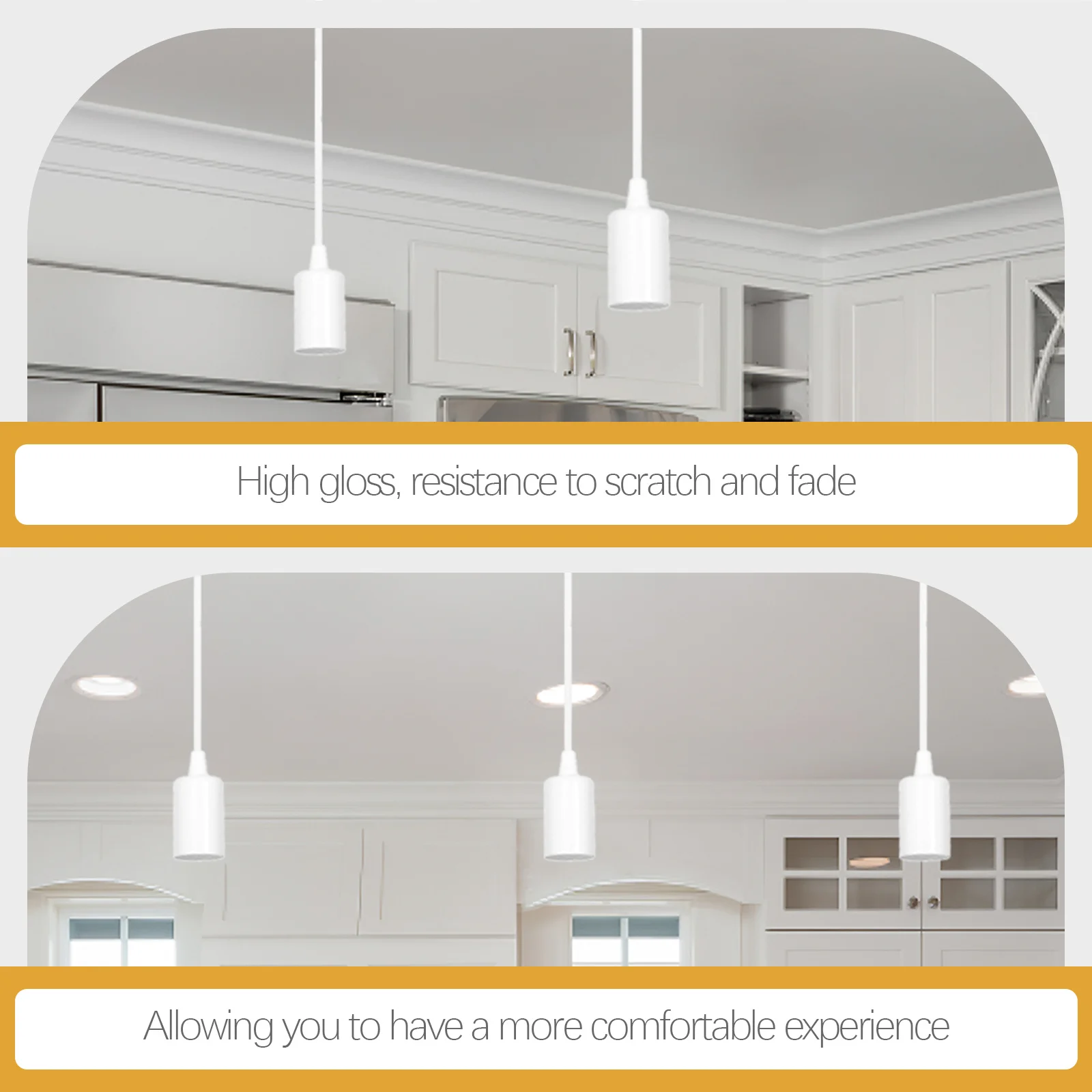 

Hanging Light Cord Pendant Light Fixture Vintage Style Metal PVC Scratch Resistant Ceiling Lamp Kit Lamp Kit