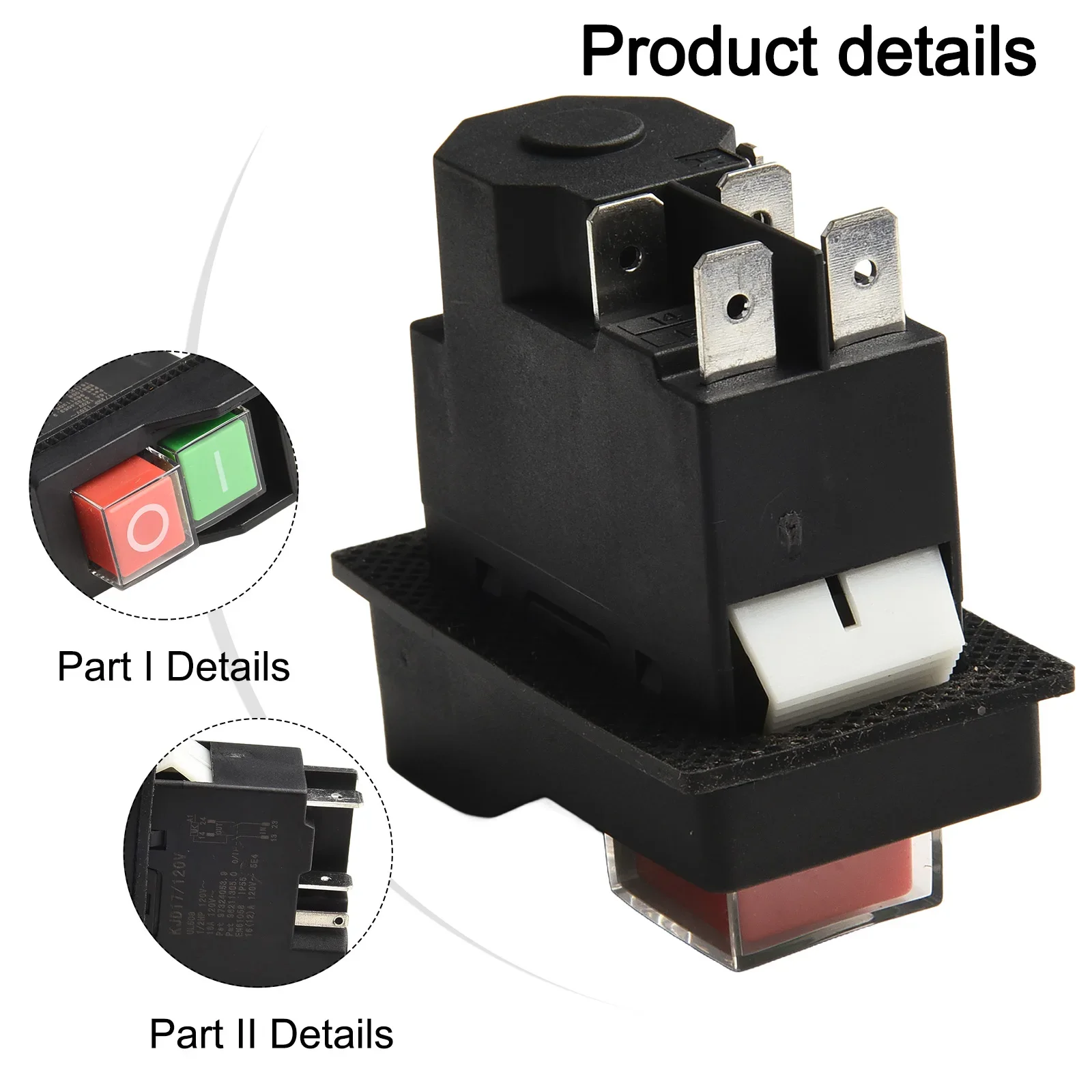 

Переключатель 1/2 л.с., 120 В, электромагнитный переключатель, защита от выключения питания, быстрое разъединение, надежная работа для садовых инструментов